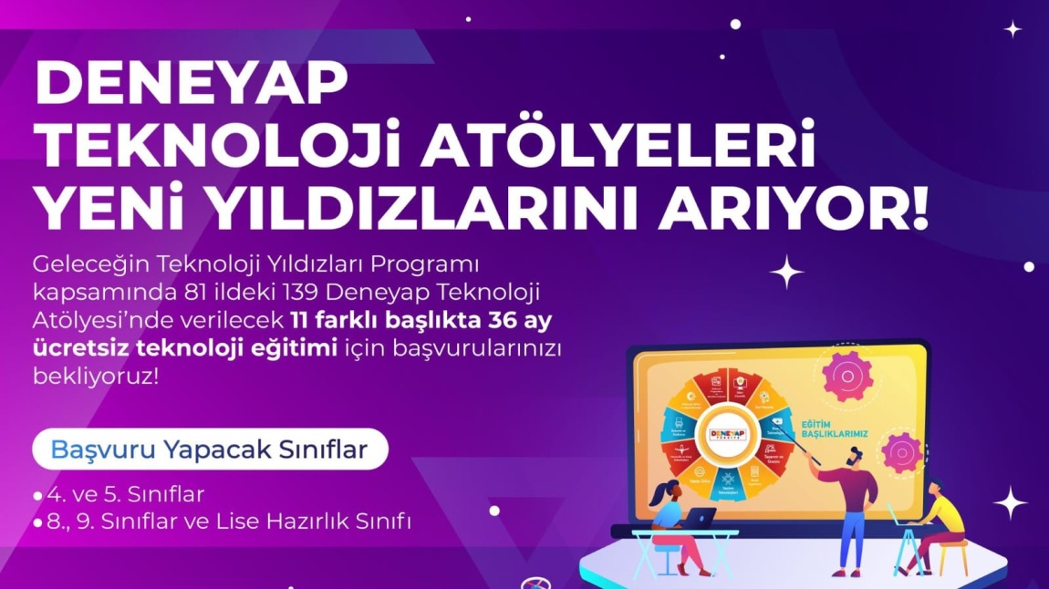 Deneyap Teknoloji Atölyeleri Yeni Yıldızlarını Arıyor!